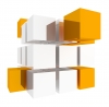 куб, 3D, желтый - Please click to download the original image file.