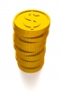 Goldene Münzen, Währung, USA Dollar - Please click to download the original image file.