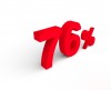 76%, Percent, Sale - Please click to download the original image file.