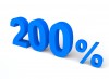 200%, 퍼센트, 세일 - 고해상도 원본 파일을 다운로드 하려면 클릭하세요.
