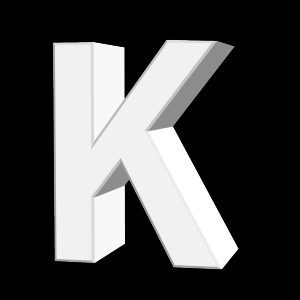 K, キャラクター, アルファベット - 高解像度3Dイメージ、グラフ、白背景、イラスト、ボタンなどすべて無料・会員登録必要なし・商業用利用可能
