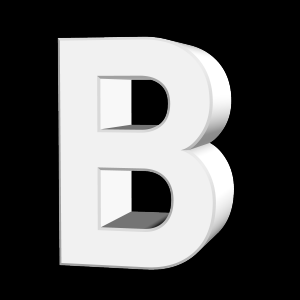 B, キャラクター, アルファベット - 高解像度3Dイメージ、グラフ、白背景、イラスト、ボタンなどすべて無料・会員登録必要なし・商業用利用可能