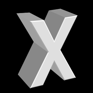 X, キャラクター, アルファベット - 高解像度3Dイメージ、グラフ、白背景、イラスト、ボタンなどすべて無料・会員登録必要なし・商業用利用可能