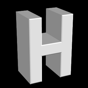 H, キャラクター, アルファベット - 高解像度3Dイメージ、グラフ、白背景、イラスト、ボタンなどすべて無料・会員登録必要なし・商業用利用可能