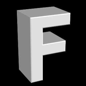 F, キャラクター, アルファベット - 高解像度3Dイメージ、グラフ、白背景、イラスト、ボタンなどすべて無料・会員登録必要なし・商業用利用可能