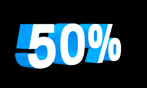 50%, 3D, 파란색 - 100% 무료 고해상도 이미지 무가입 다운로드
