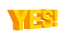 YES!, 3D, Yellow - Please click to download the original image file.