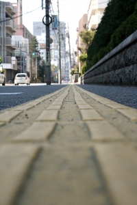 Japanese sidewalk, Road, Ochre - High quality royalty free images resources for commercial and personal uses. No payment, No sign up.