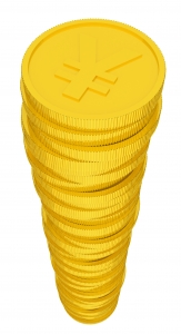 ゴールデンコイン, 通貨, 日本円 - 高解像度3Dイメージ、グラフ、白背景、イラスト、ボタンなどすべて無料・会員登録必要なし・商業用利用可能
