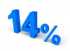 14%, パーセント, 販売 - 高解像度・大きいサイズのイメージをダウンロードするためにはクリックして下さい。