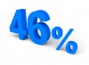 46%, パーセント, 販売 - 高解像度・大きいサイズのイメージをダウンロードするためにはクリックして下さい。