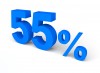 55%, 퍼센트, 세일 - 고해상도 원본 파일을 다운로드 하려면 클릭하세요.