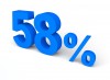 58%, 퍼센트, 세일 - 고해상도 원본 파일을 다운로드 하려면 클릭하세요.