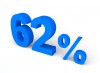 62%, パーセント, 販売 - 高解像度・大きいサイズのイメージをダウンロードするためにはクリックして下さい。